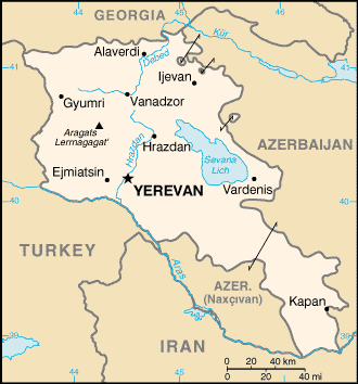 [Country map of Armenia]