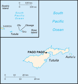 [Country map of American Samoa]