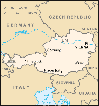 [Country map of Austria]