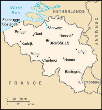 [Country map of Belgium]