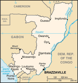 [Country map of Congo, Republic of the]