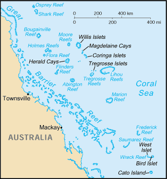 [Country map of Coral Sea Islands]