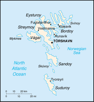 [Country map of Faroe Islands]