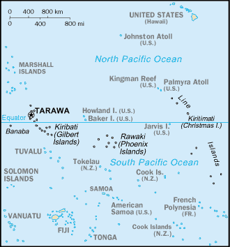 [Country map of Kiribati]