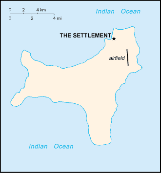 [Country map of Christmas Island]