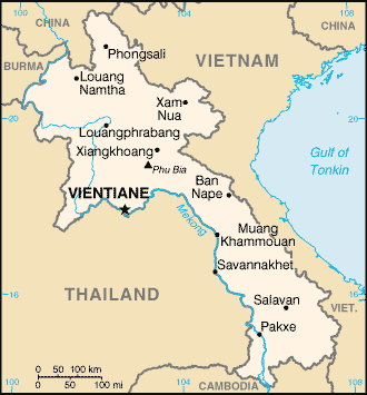 [Country map of Laos]