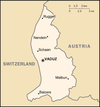 [Country map of Liechtenstein]