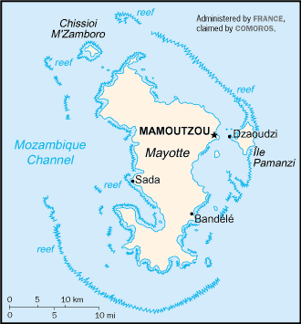 [Country map of Mayotte]