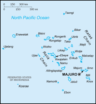 [Country map of Marshall Islands]