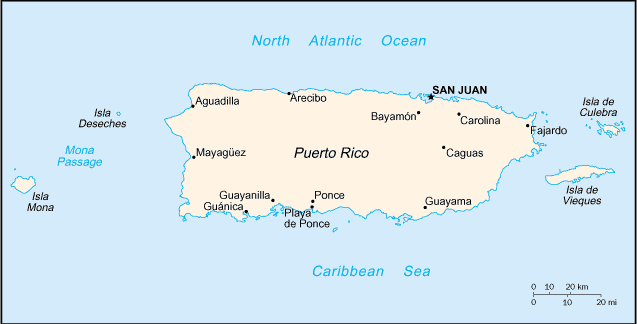 [Country map of Puerto Rico]