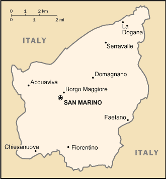[Country map of San Marino]