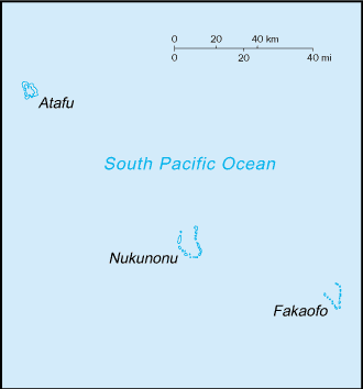 [Country map of Tokelau]