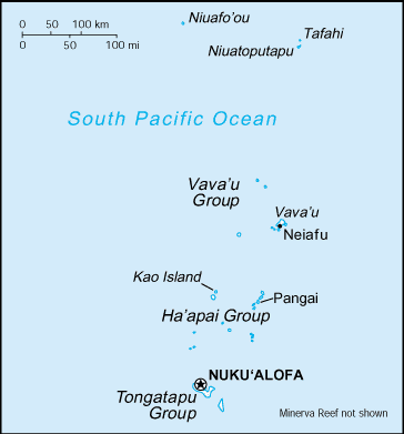 [Country map of Tonga]