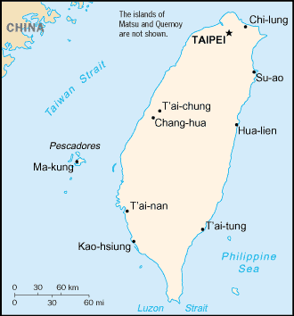 [Country map of Taiwan]