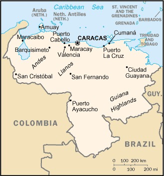 [Country map of Venezuela]